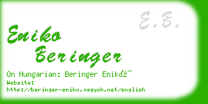 eniko beringer business card